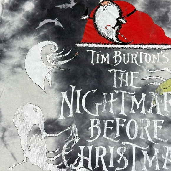 The Nightmare Before Christmas Jack and Sally Tie Dye Woman’s Shirt X-Large - Picture 4 of 8